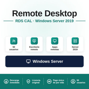 Remote Desktop Services (50 Usuarios) para Windows Server 2019