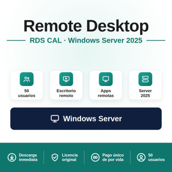 Remote Desktop Services (50 Usuarios) para Windows Server 2025
