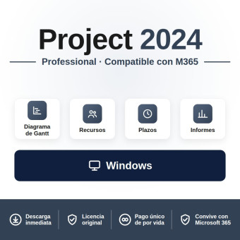 Project Professional 2024 (compatible con Office 365)