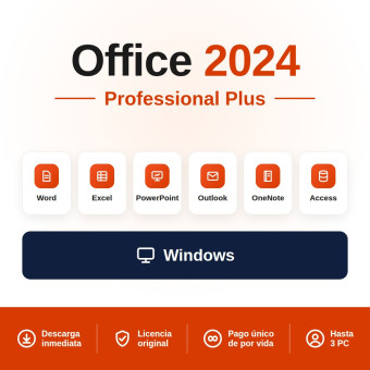 Office 2024 Professional Plus para 3 PCs