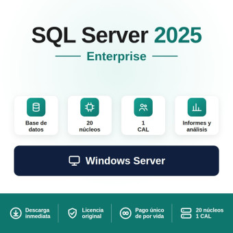 SQL Server 2025 Enterprise - 20 cores - 1 Cal